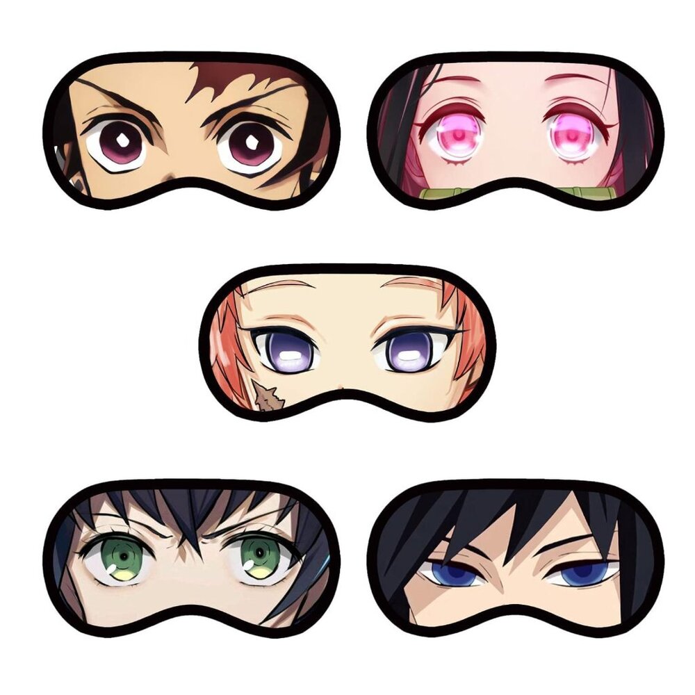 Kimetsu No Yaiba Anime Sleep Masks - 5Pack - Demon Slayer
